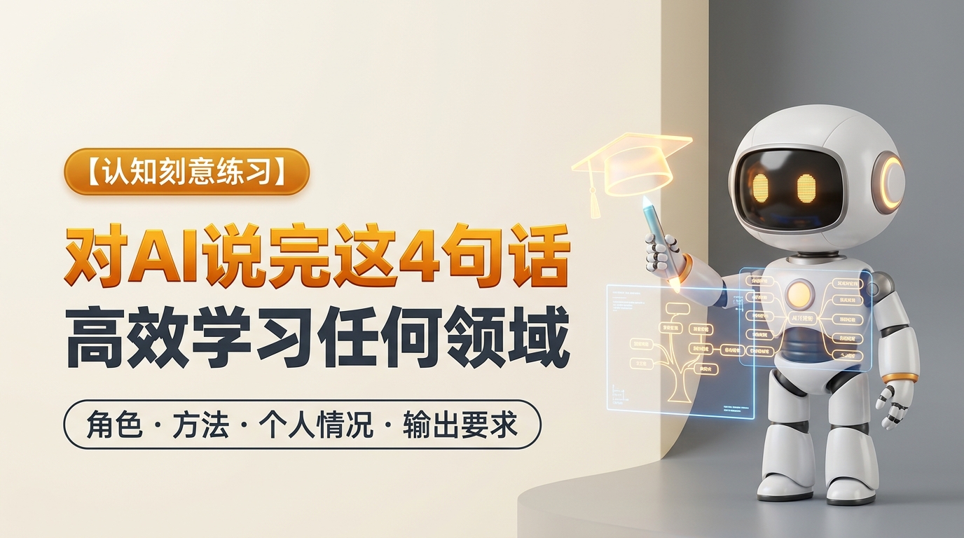 《对AI说完这4句话，你就能高效学习任何领域!》