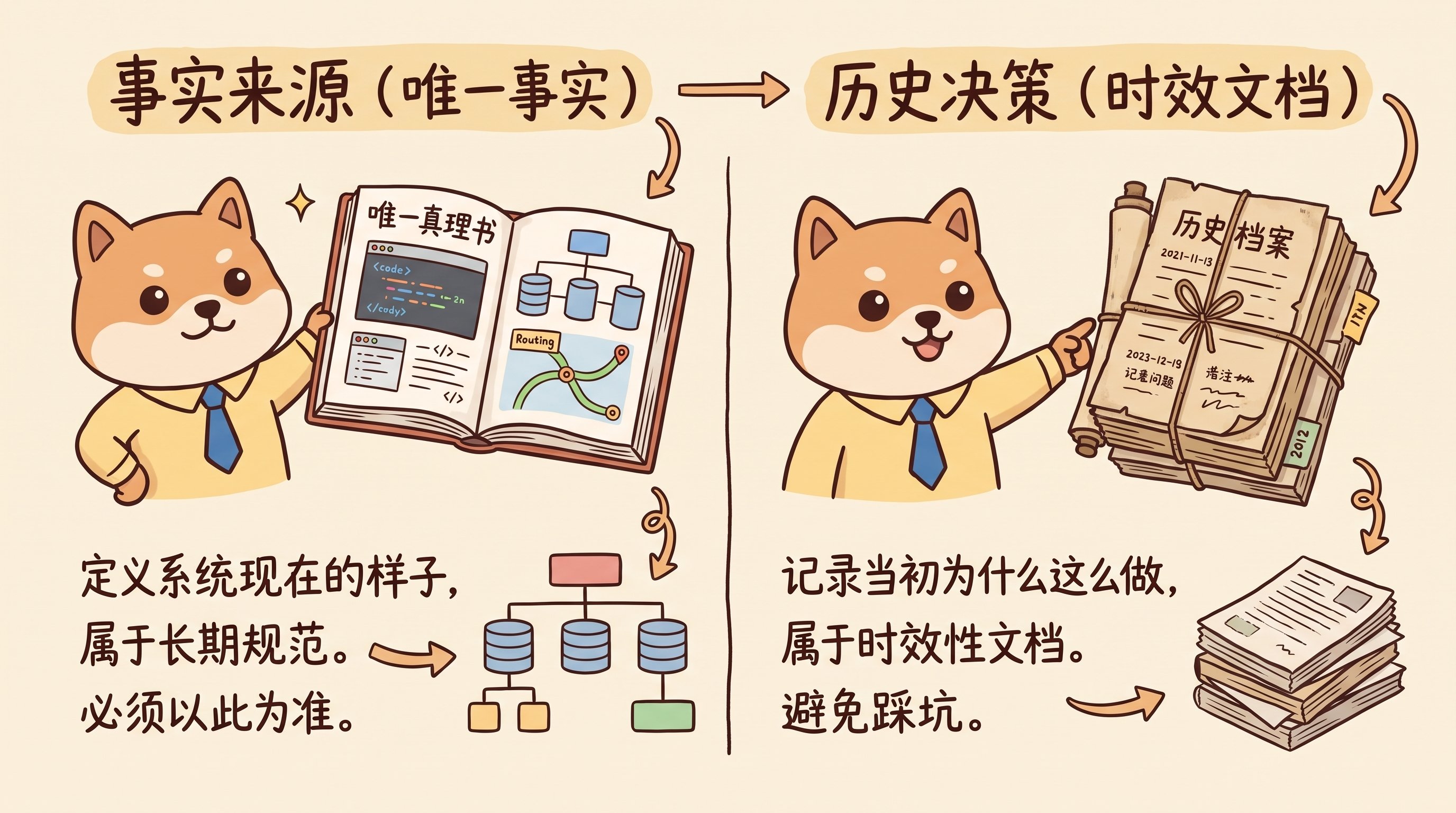 Spec 如何分类:事实来源 vs 历史决策
