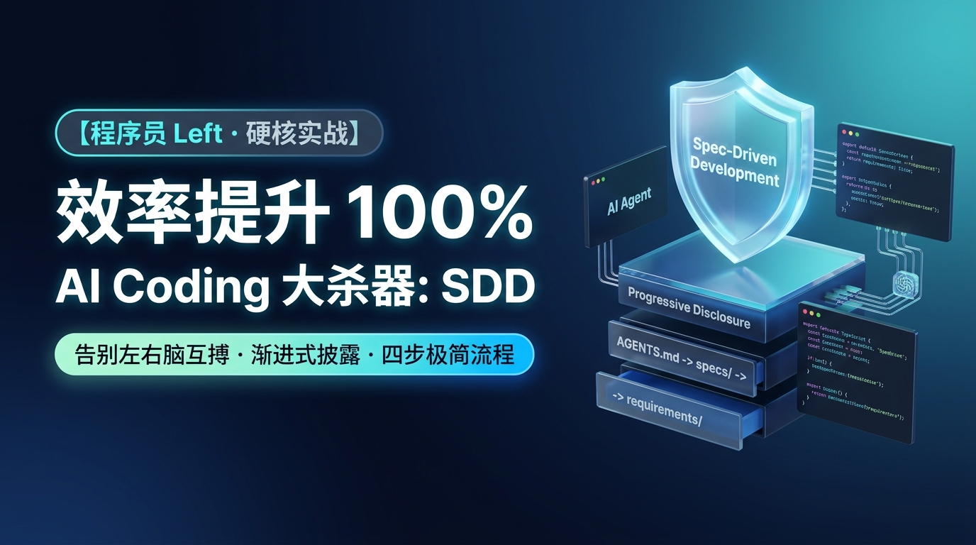 《效率提升100%！分享我的 AI Coding 大杀器：SDD 工作流》