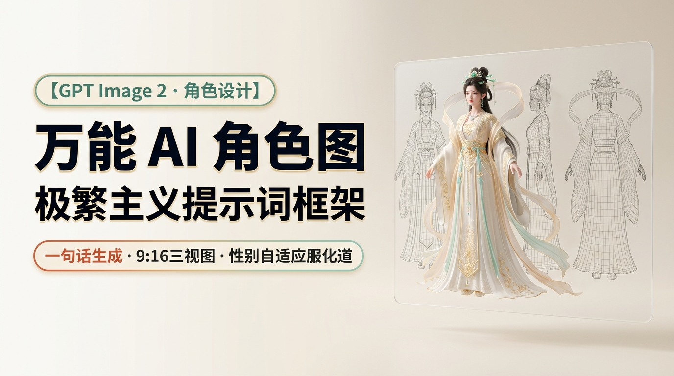 《万能GPT Image 2超美AI角色图提示词框架》