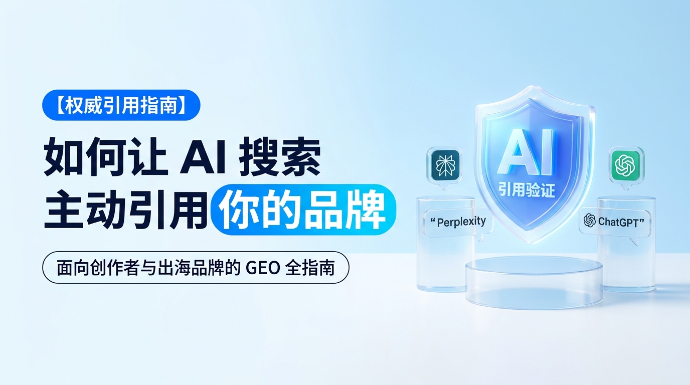 《如何让AI搜索主动引用你：面向创作者与品牌的GEO指南》