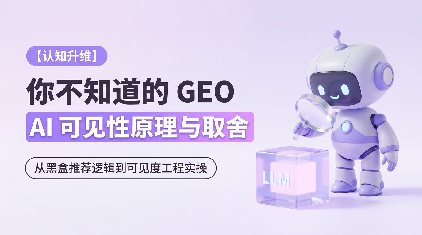 《你不知道的 GEO：AI 可见性的原理、实践与取舍》